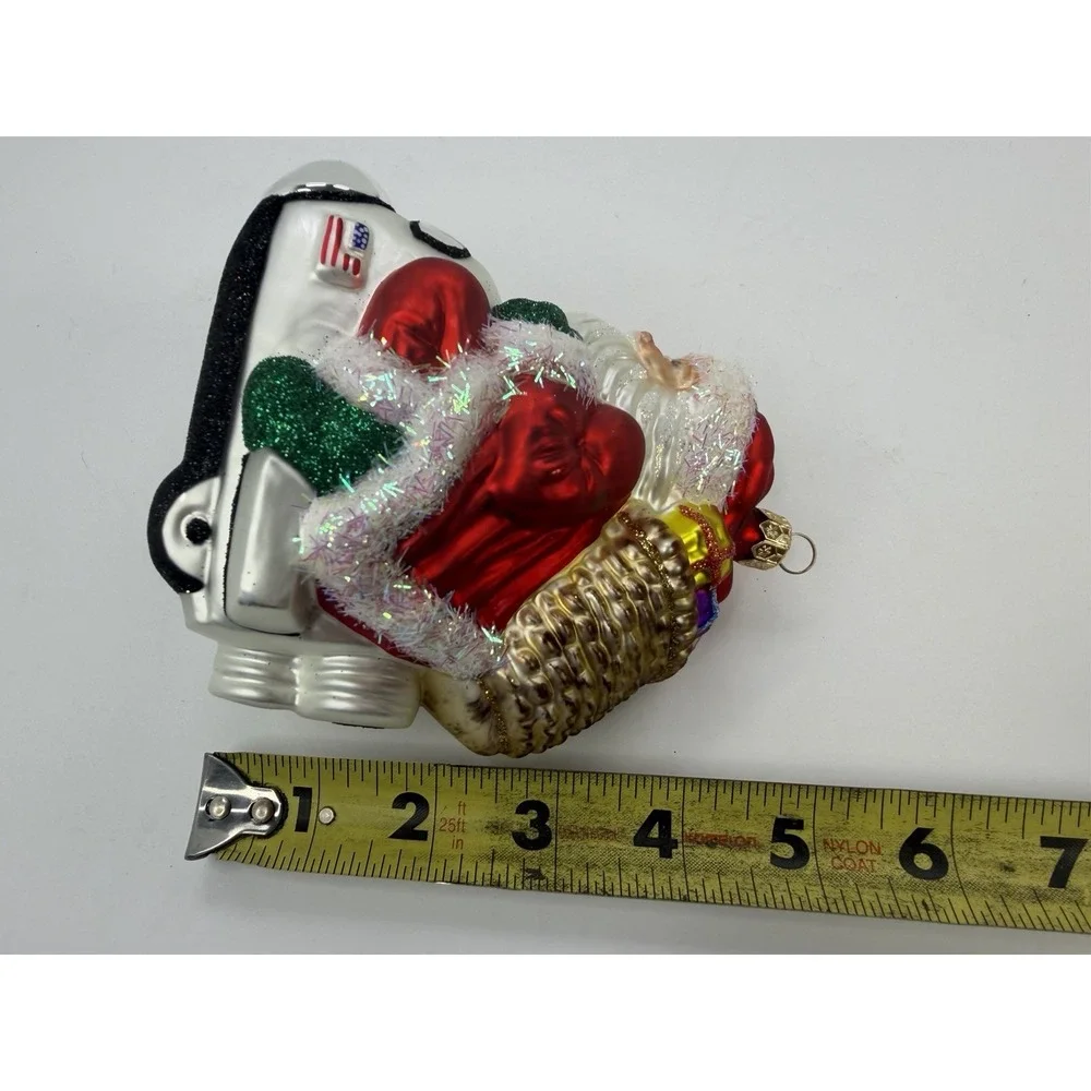 Christmas Ornament Santa Made Poland on  Rocket Ship 5.5